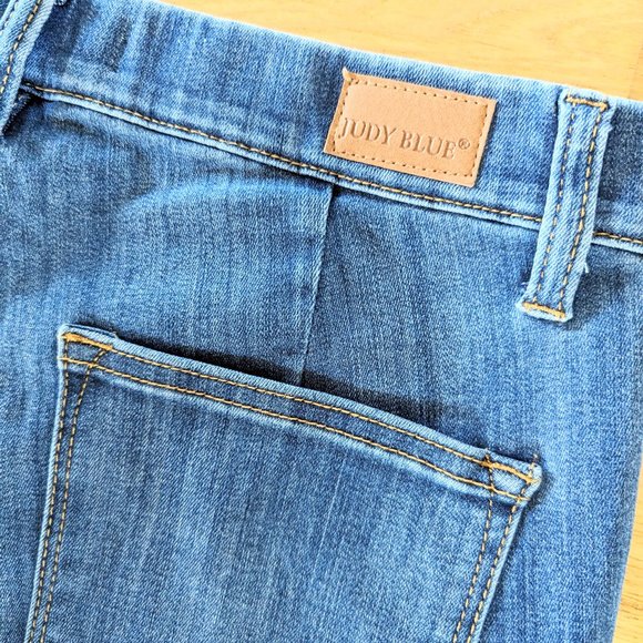 Judy Blue High Waist Pull-On Super Flare Jeans Jeggings Denim Blue Size 9/29 NWT - Picture 11 of 16